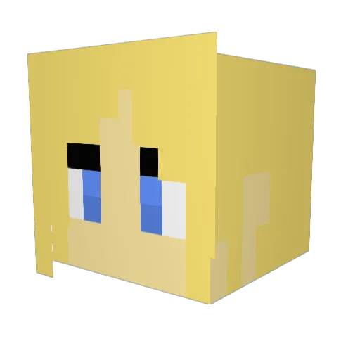 GamingGirl14 Minecraft avatar head, 3D render