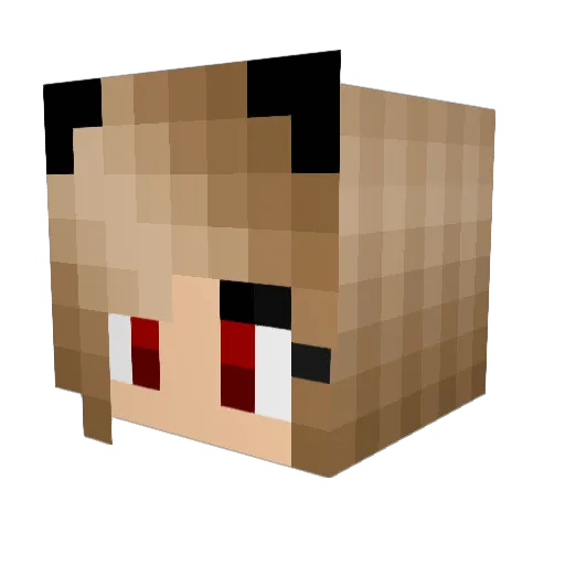 GamingGirl_15 Minecraft avatar head, 3D render