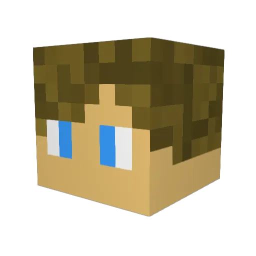 GamingGseries Minecraft avatar head, 3D render