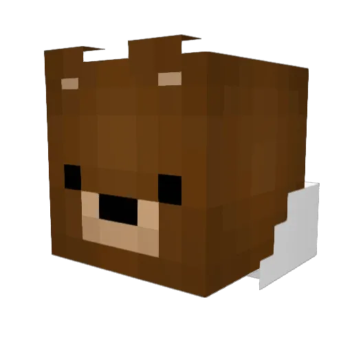 GamingGutten Minecraft avatar head, 3D render