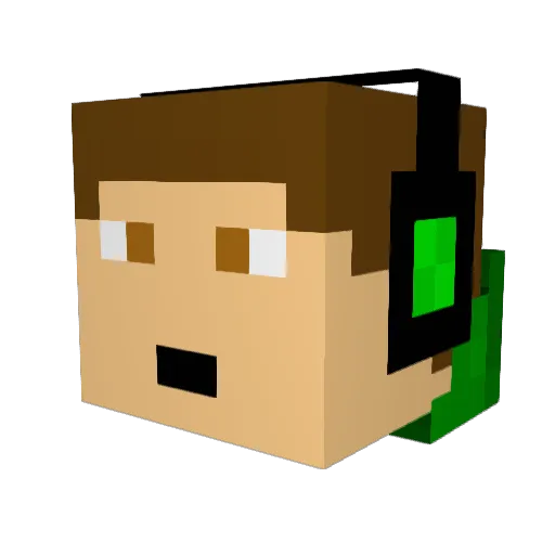 GamingHero18 Minecraft avatar head, 3D render