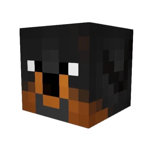 GamingHund Minecraft avatar head, 3D render