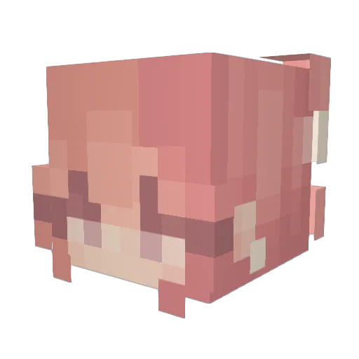 GamingLeaves Minecraft avatar head, 3D render