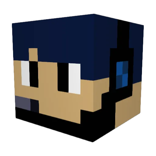 GamingLock Minecraft avatar head, 3D render