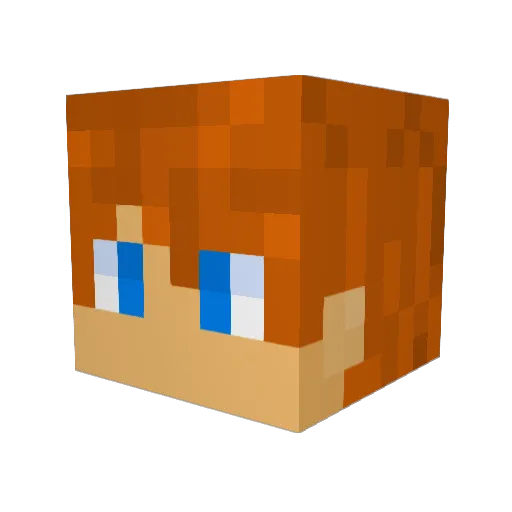 GamingLudwig Minecraft avatar head, 3D render