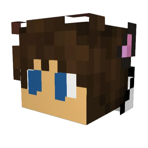 GamingMike Minecraft avatar head, 3D render