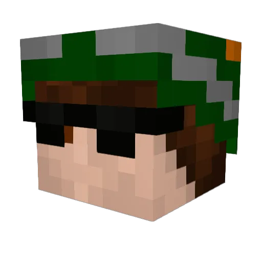 GamingMoment Minecraft avatar head, 3D render