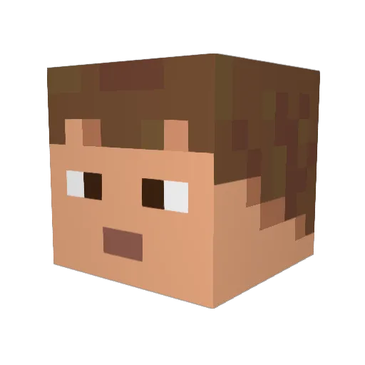 GamingMusti1 Minecraft avatar head, 3D render