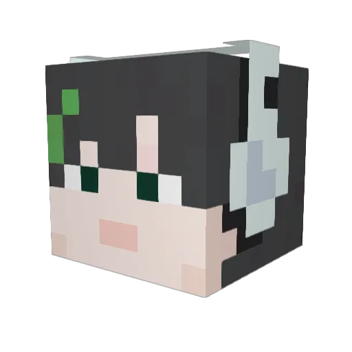 GamingOotaku Minecraft avatar head, 3D render