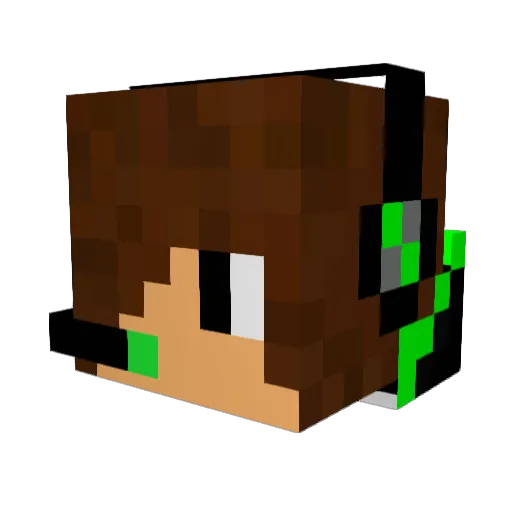 GamingPur Minecraft avatar head, 3D render