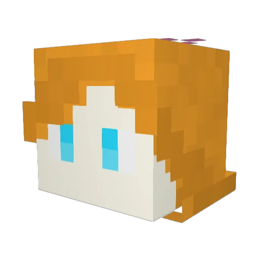 GamingRainbows Minecraft avatar head, 3D render