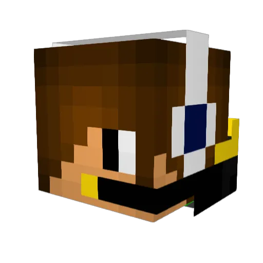 GamingSensei Minecraft avatar head, 3D render
