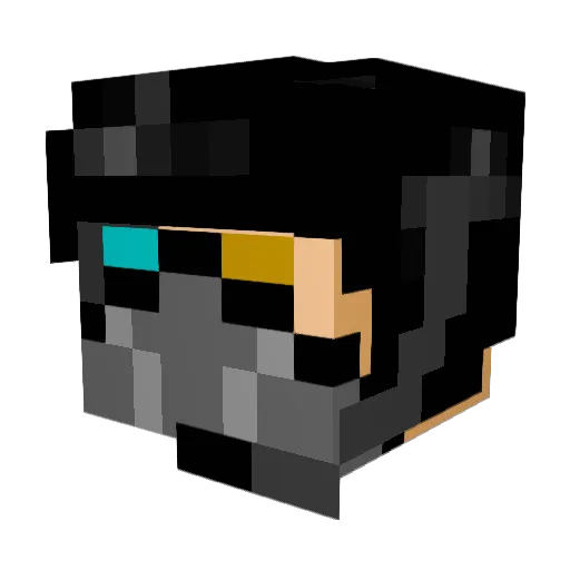 GamingSnake Minecraft avatar head, 3D render