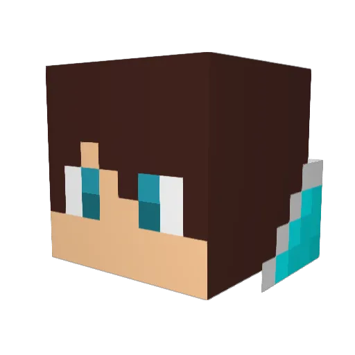 GamingTaffy Minecraft avatar head, 3D render