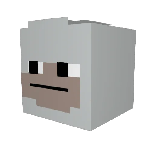 GamingTime_A Minecraft avatar head, 3D render