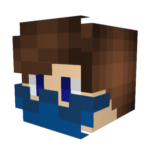 GamingUnclothed Minecraft avatar head, 3D render