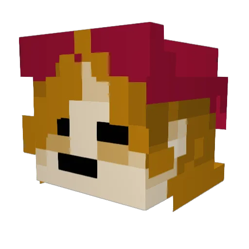 GamingUni51 Minecraft avatar head, 3D render