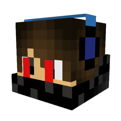 GamingWithEd Minecraft avatar head, 3D render