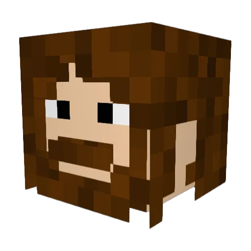 GamingWithJesus Minecraft avatar head, 3D render
