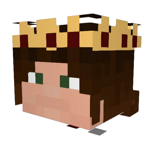 GamingWithMYTH Minecraft avatar head, 3D render