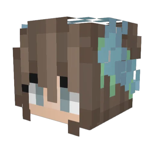 GamingWithMarci Minecraft avatar head, 3D render
