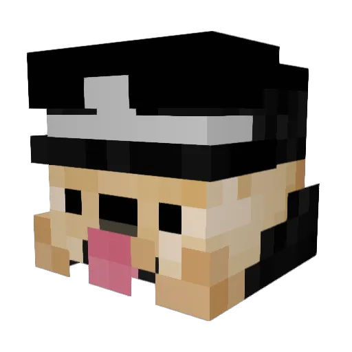 GamingWithNathan Minecraft avatar head, 3D render