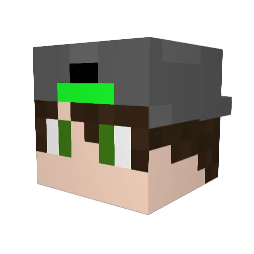 GamingWithZilla Minecraft avatar head, 3D render