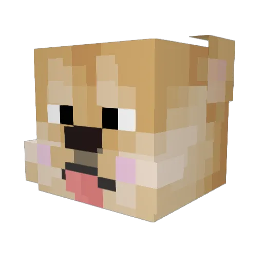 GamingWok Minecraft avatar head, 3D render