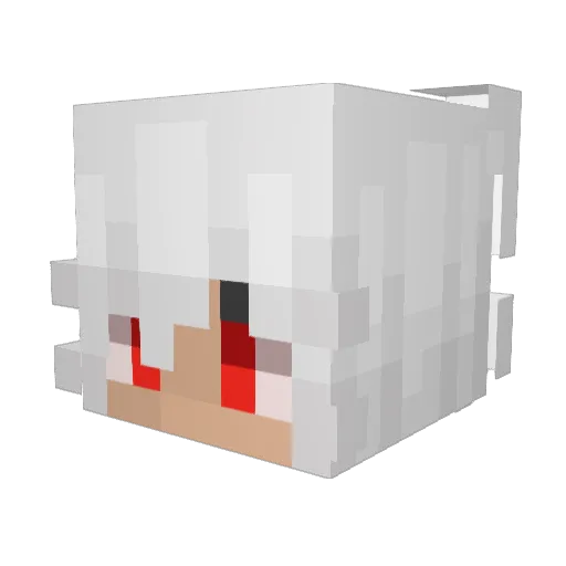 GamingWolfi Minecraft avatar head, 3D render