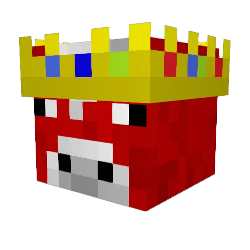 Gaming_Claus Minecraft avatar head, 3D render