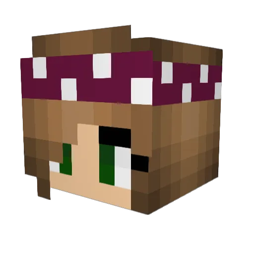 Gaming_Cuban Minecraft avatar head, 3D render