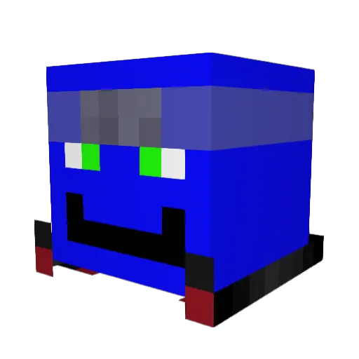 Gaming_HeldHD Minecraft avatar head, 3D render