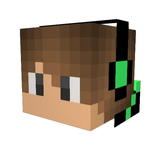 Gaming_Icon Minecraft avatar head, 3D render