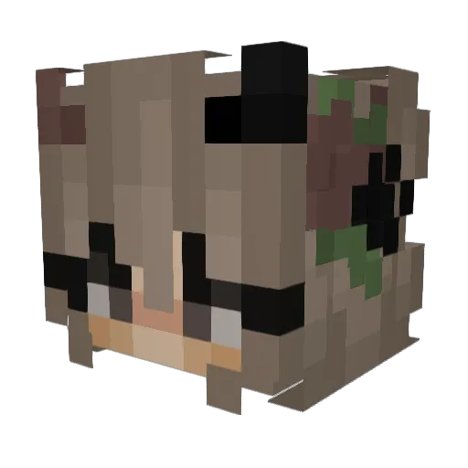 Gaming_Issi Minecraft avatar head, 3D render