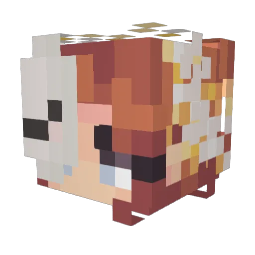 Gaming_Kat Minecraft avatar head, 3D render