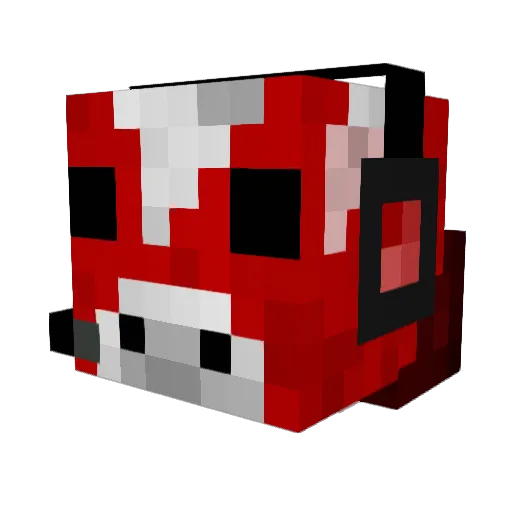 Gaming_Mooshroom Minecraft avatar head, 3D render