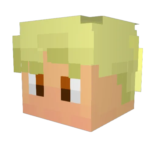 Gaming_Teddybear Minecraft avatar head, 3D render
