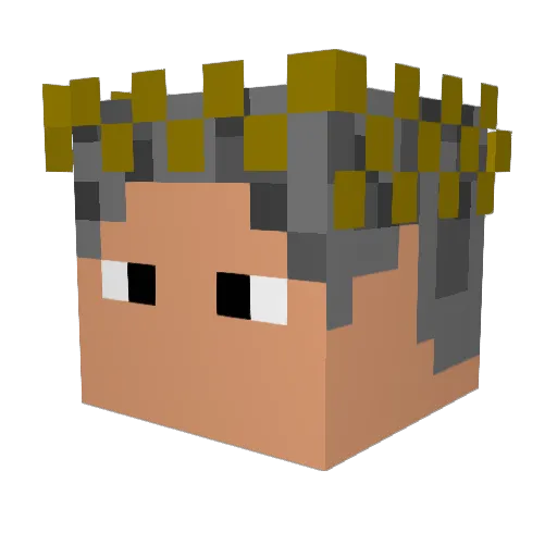 Gaming___ Minecraft avatar head, 3D render
