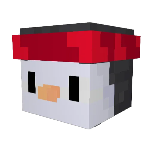 Gaming_carag Minecraft avatar head, 3D render