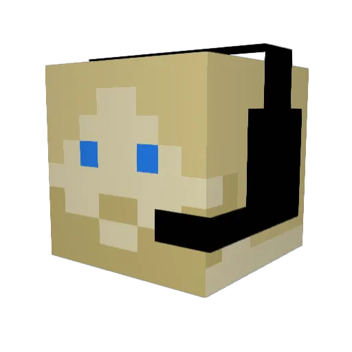 Gaming_ninja Minecraft avatar head, 3D render