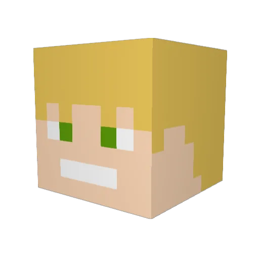 Gamingfan0 Minecraft avatar head, 3D render