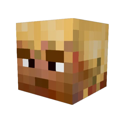 Gaminglemming Minecraft avatar head, 3D render