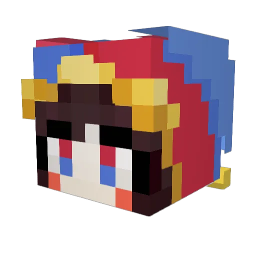 Gamingtyme Minecraft avatar head, 3D render