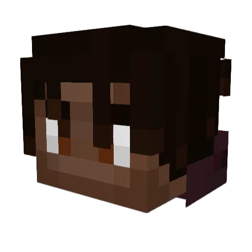 GamingwithPrince Minecraft avatar head, 3D render