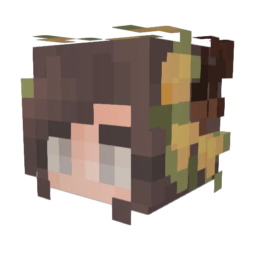 GamingwithTT Minecraft avatar head, 3D render