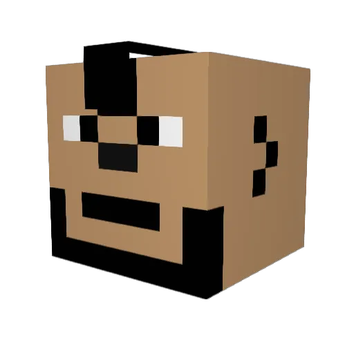 Gamingwithjc Minecraft avatar head, 3D render