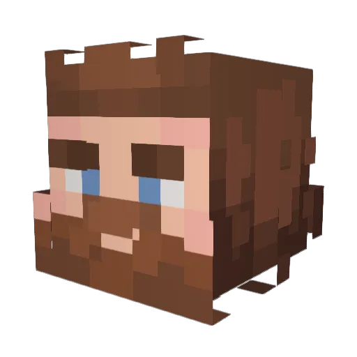 Gamlin Minecraft avatar head, 3D render