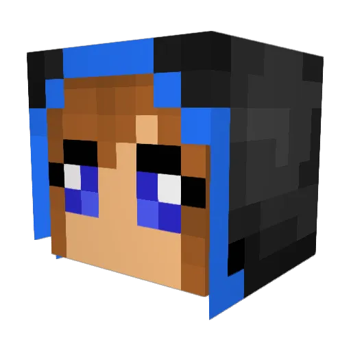 Gamma1111 Minecraft avatar head, 3D render