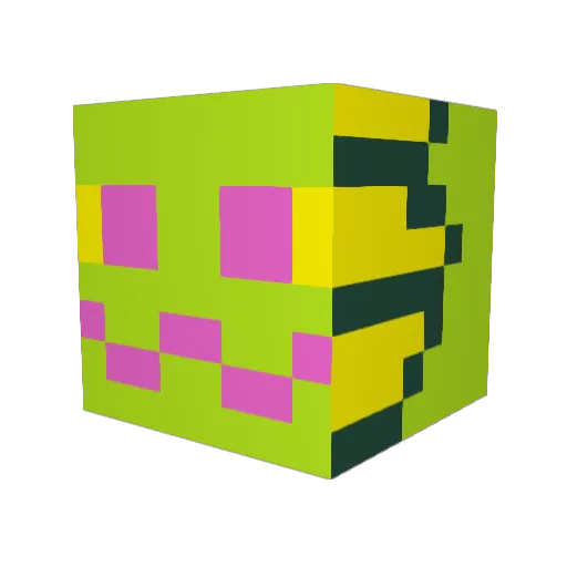 GammaAcid Minecraft avatar head, 3D render