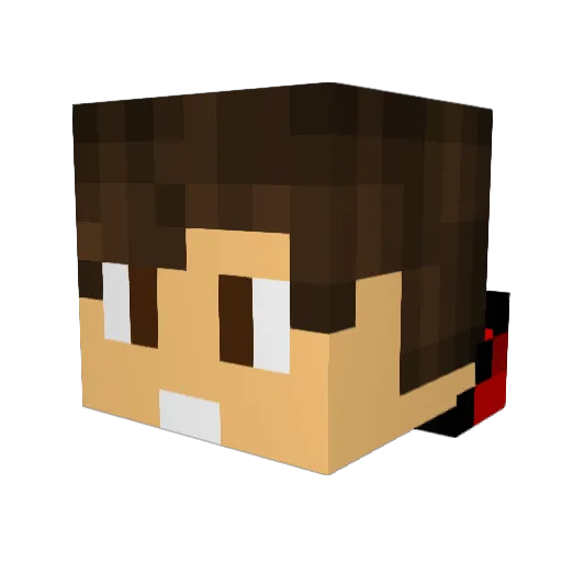 GammaBorn Minecraft avatar head, 3D render